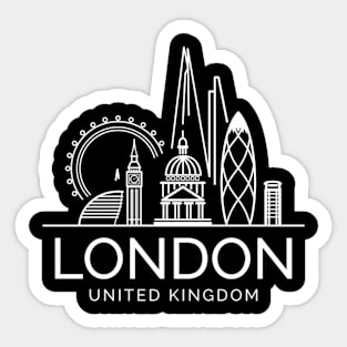 London United Kingdom City Skyline Sticker